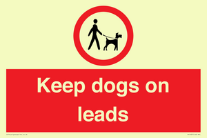 Keep dogs on leads